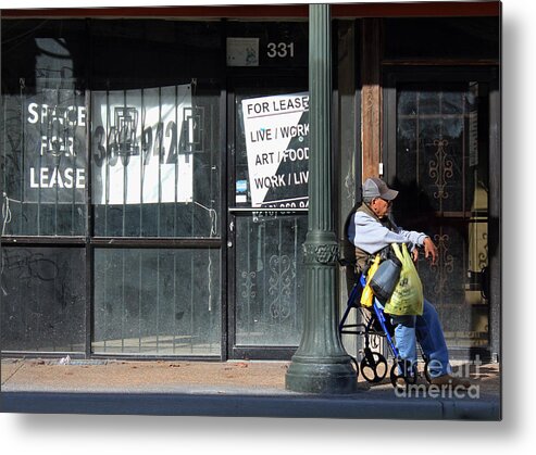 San Antonio Texas Metal Print featuring the photograph Live Work Wait by Joe Pratt