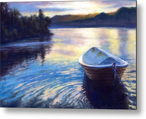 Sunrise Metal Print featuring the painting Loch Ness Morning by Marjie Eakin-Petty