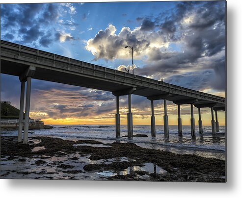 San Diego Metal Print featuring the photograph Look Up Ocean Beach Pier by Joseph S Giacalone