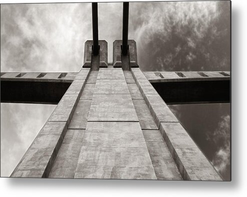 Minneapolis Metal Print featuring the photograph Looking Up on the Hennepin Avenue Bridge by Jim Hughes