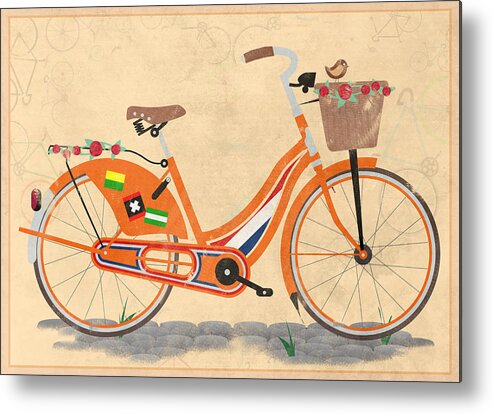 Holland Metal Print featuring the digital art Love Holland Love Bike by Andy Scullion