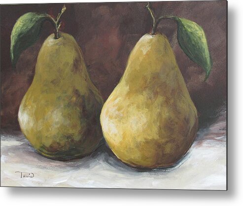 Pear Metal Print featuring the painting Lucky Pears II by Torrie Smiley