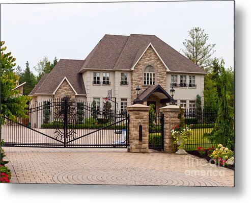 Luxury Metal Print featuring the photograph Luxury Home by Les Palenik