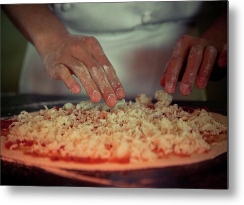 Chinese Culture Metal Print featuring the photograph Making Pizza by Feryersan