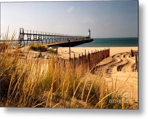 Lighthouse Metal Print featuring the photograph Manistee Lighthouse by Crystal Nederman