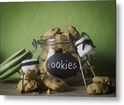 Marshmallow Metal Print featuring the photograph Marauding Marshmallows by Heather Applegate