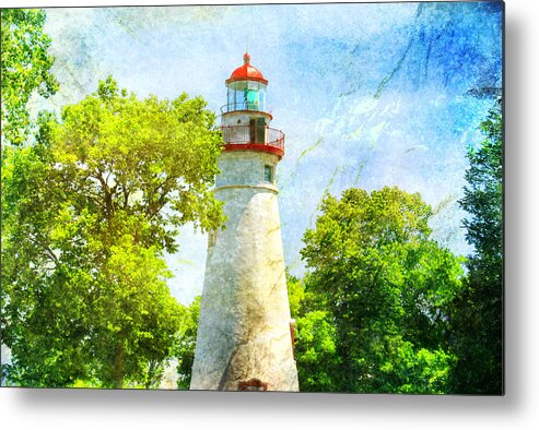 Marble Headlight Metal Print featuring the photograph Marble Headlight by Joan Bertucci