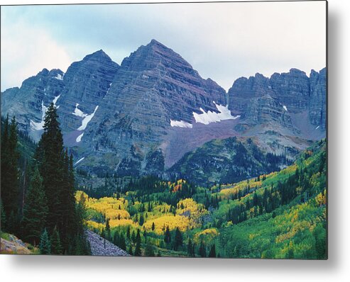 Scenics Metal Print featuring the photograph Maroon Bells In Fall by Adventure photo