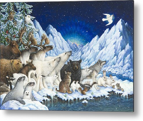 Animals Metal Print featuring the painting Message of Peace by Lynn Bywaters