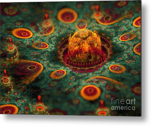 Alien Metal Print featuring the digital art Micro Alien world by Martin Capek