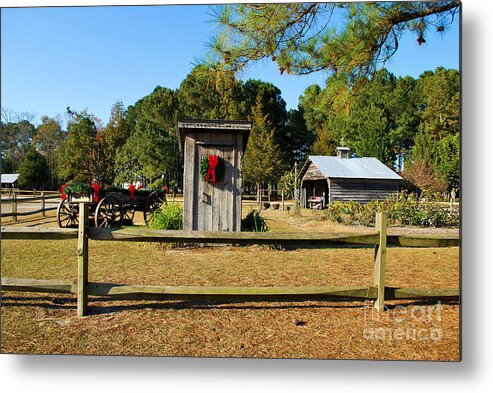 Blue Metal Print featuring the photograph Mikes Farm by Bob Sample