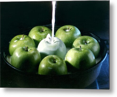 Milk Metal Print featuring the photograph Milk Apples by Tom Baptist