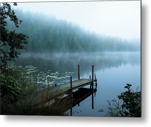 Bridge Metal Print featuring the photograph Moody Morning by Christian Lindsten