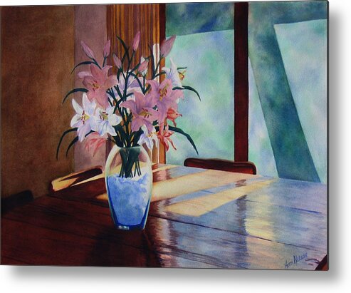 Garden Metal Print featuring the painting Morning Light by Heidi E Nelson