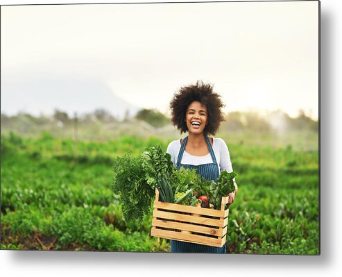 Working Metal Print featuring the photograph Mother nature provides by PeopleImages