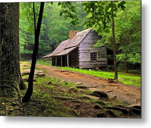Rustic Metal Print featuring the photograph Mountain Hideaway by Frozen in Time Fine Art Photography