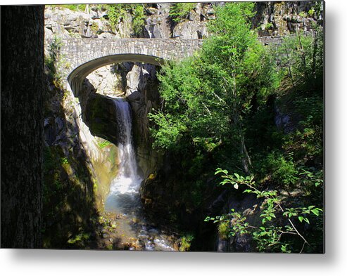 Waterfalls Metal Print featuring the photograph Mt. Rainier Waterfalls by Jerry Cahill