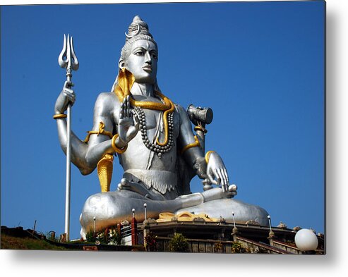 Hinduism Metal Print featuring the photograph Murudeshwara Siva Idol by Guru Venkatesh