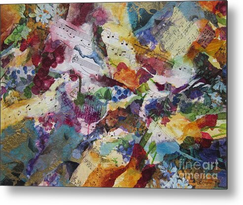 Music Metal Print featuring the painting Music and Lyrics by Deborah Ronglien