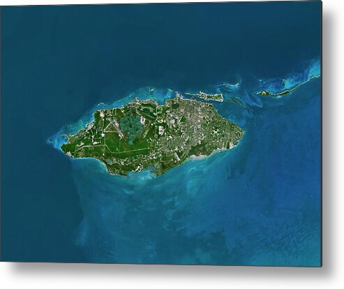 Satellite Image Metal Print featuring the photograph Nassau by Planetobserver/science Photo Library