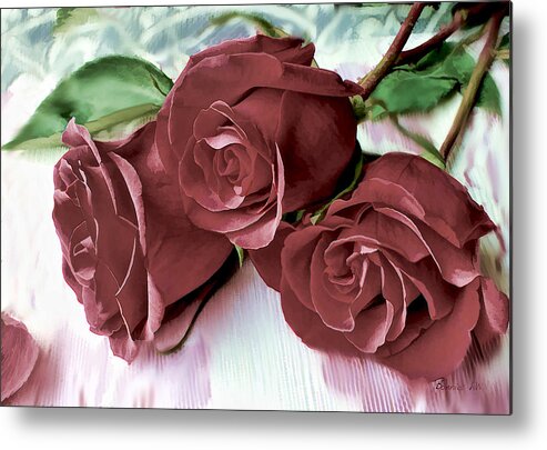 Roses Metal Print featuring the photograph Natures Purfume by Bonnie Willis