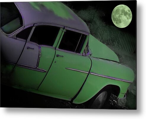 Car Metal Print featuring the photograph Neon Night by Vickie Szumigala