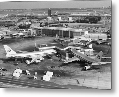 1970 Metal Print featuring the photograph New York Jfk Airport by Granger