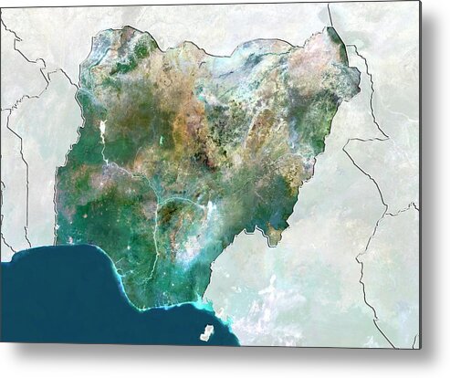 21st Century Metal Print featuring the photograph Nigeria by Planetobserver/science Photo Library