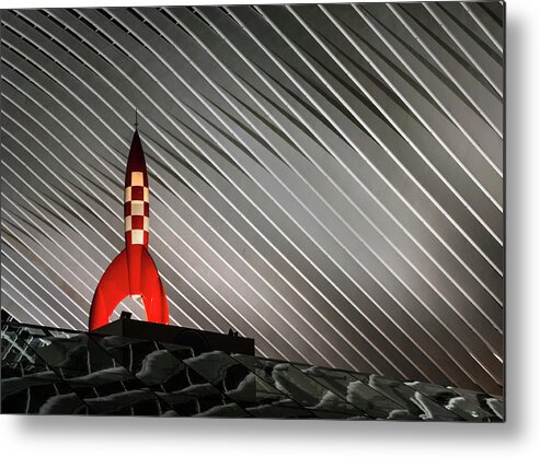 Rocket Metal Print featuring the photograph Night Launch by Jef Van Den