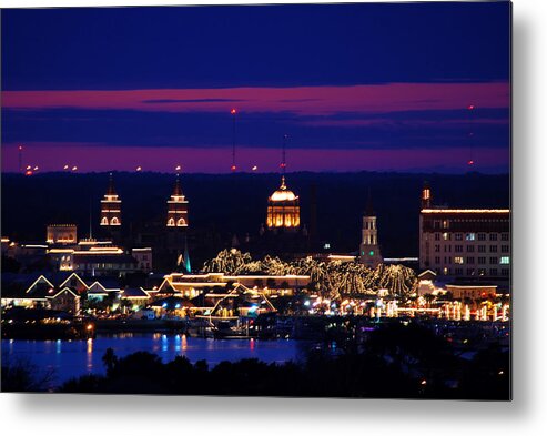 St Augustine Metal Print featuring the photograph Nights of Lights St. Augustine by Stacey Sather