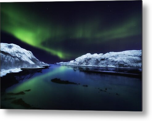 Northern Metal Print featuring the photograph Northern Lights by Wade Aiken