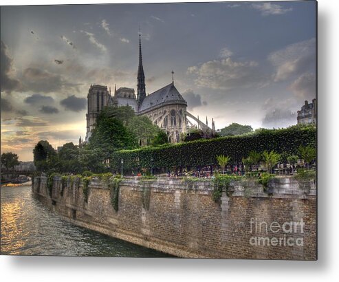 Europe Metal Print featuring the photograph Notre Dame on the Seine by Crystal Nederman