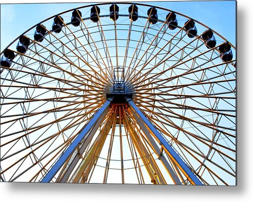 Giant Ferris Wheel Metal Print featuring the photograph Observation Wheel by Mary Beth Landis