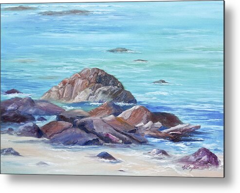 Seascape Metal Print featuring the painting Ocean Emotion #3 by Maryann Boysen