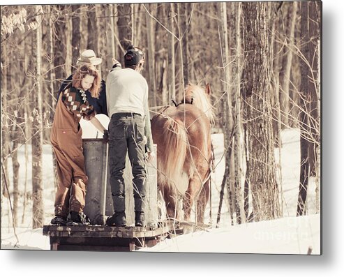 Maple Syrup Metal Print featuring the photograph Off for more Sap by Cheryl Baxter