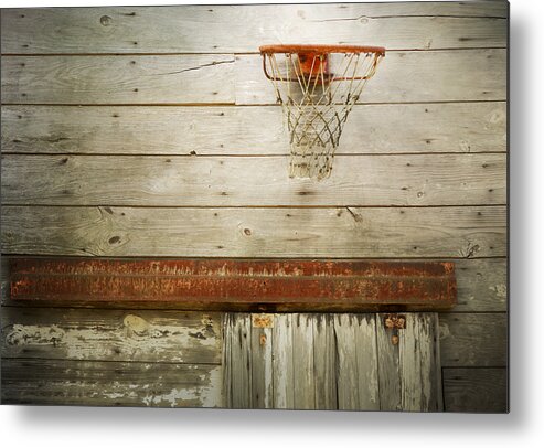 Basketball Goal Metal Print featuring the photograph Old Goal by Steven Michael