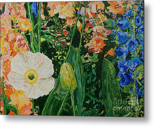 Flowers Metal Print featuring the painting Only Pick the Best by Allan P Friedlander