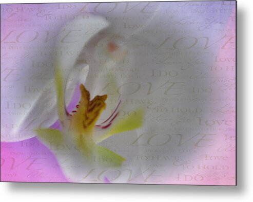 Love Metal Print featuring the photograph Orchid Love by Kathy Williams-Walkup