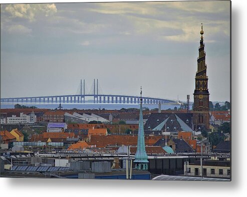 Copenhagen Metal Print featuring the photograph Oresund Bridge by Steven Richman