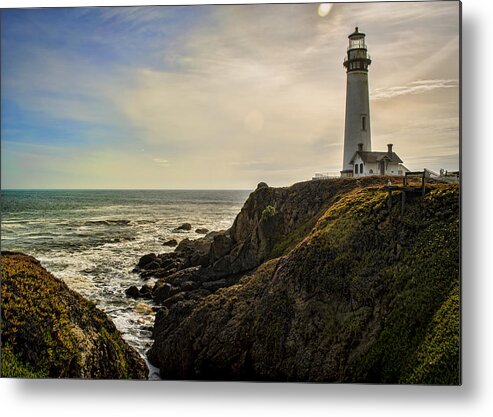 Lighthouse Metal Print featuring the photograph Out There by Heather Applegate