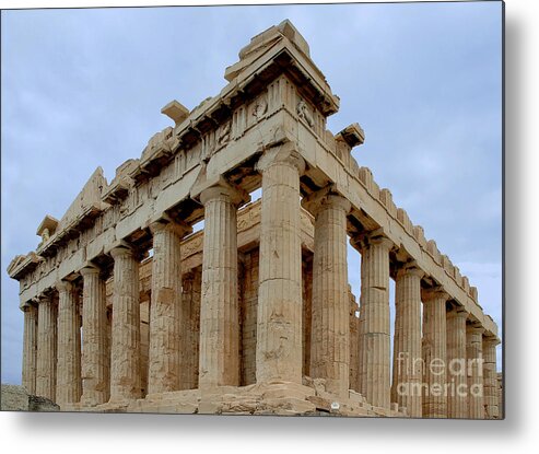 Parthenon Metal Print featuring the photograph Parthenon Corner by Phil Cardamone