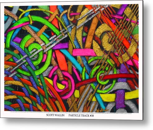 Soft Pastels Metal Print featuring the painting Particle Track Thirty-Eight by Scott Wallin