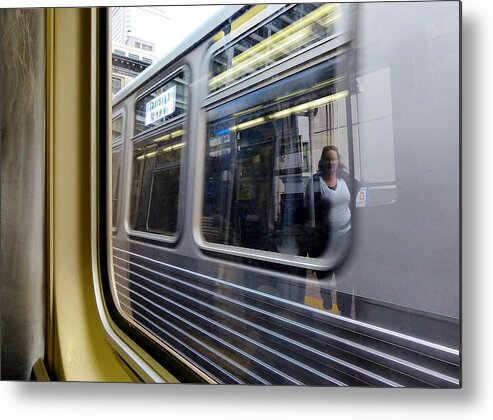 Chicago Metal Print featuring the photograph Passing Trains by Rosanne Licciardi