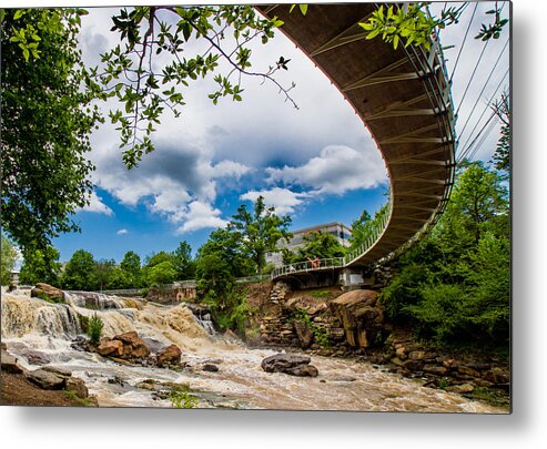 Falls Metal Print featuring the photograph Peace Bridge at Falls River by Scott Koegler