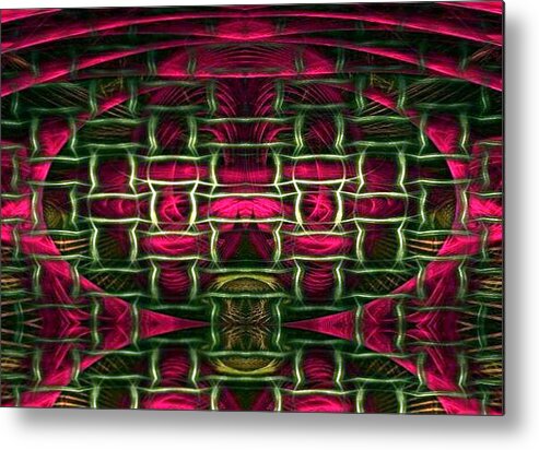 Abstract Metal Print featuring the painting Pink illusion by Rafael Salazar