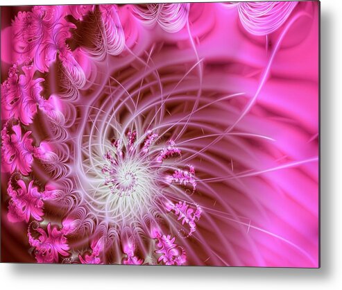 Pink Metal Print featuring the digital art Pink by Lena Auxier