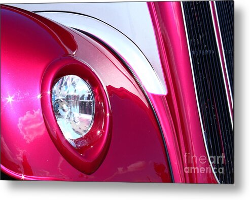 Car Metal Print featuring the photograph Pink Passion by Linda Bianic