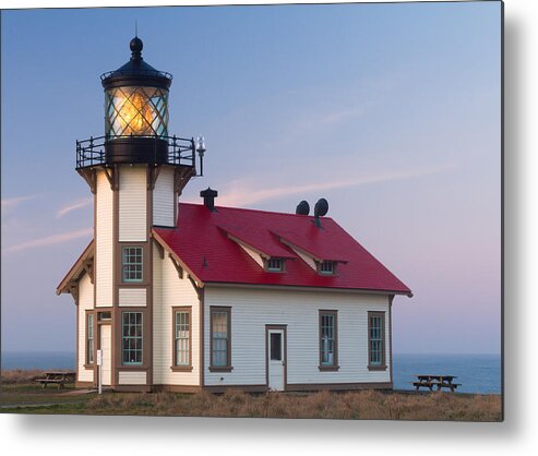 California Coast Metal Print featuring the photograph Point Cabrillo Lighthouse by Georgia Clare