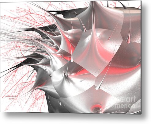 Fractal Metal Print featuring the digital art Points by Melissa Messick