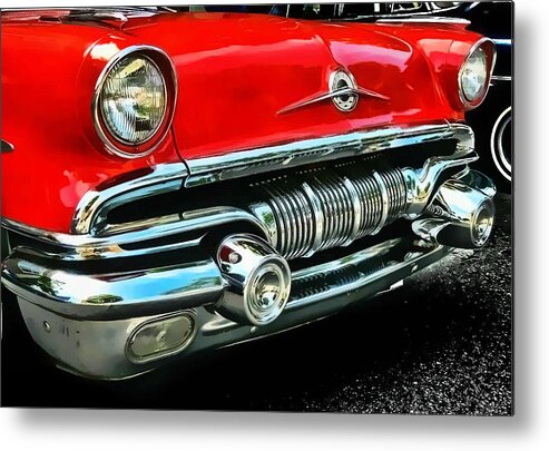Victor Montgomery Metal Print featuring the photograph Pontiac Grill by Vic Montgomery